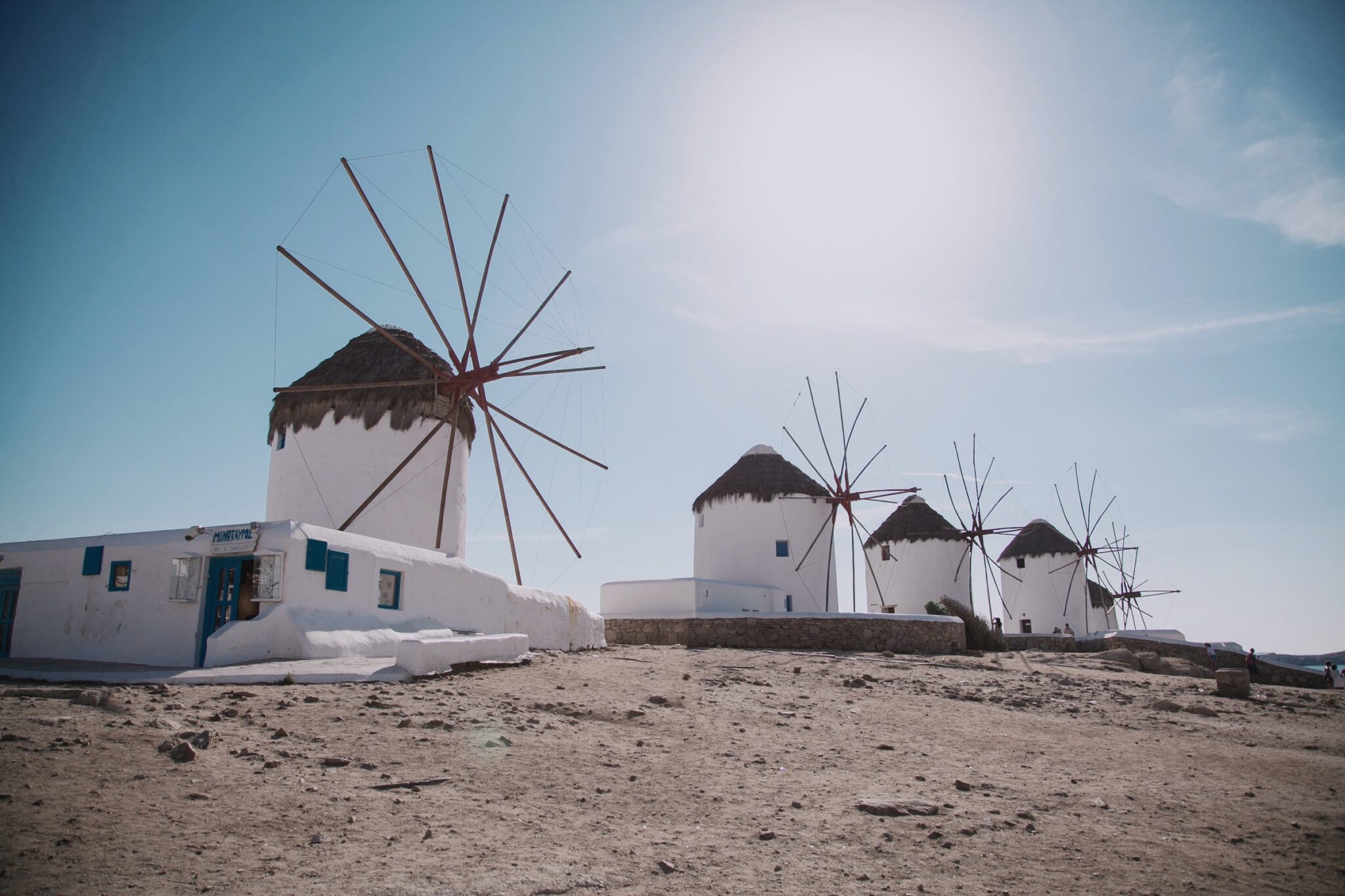Traditionelle Windmühlen auf Mykonos